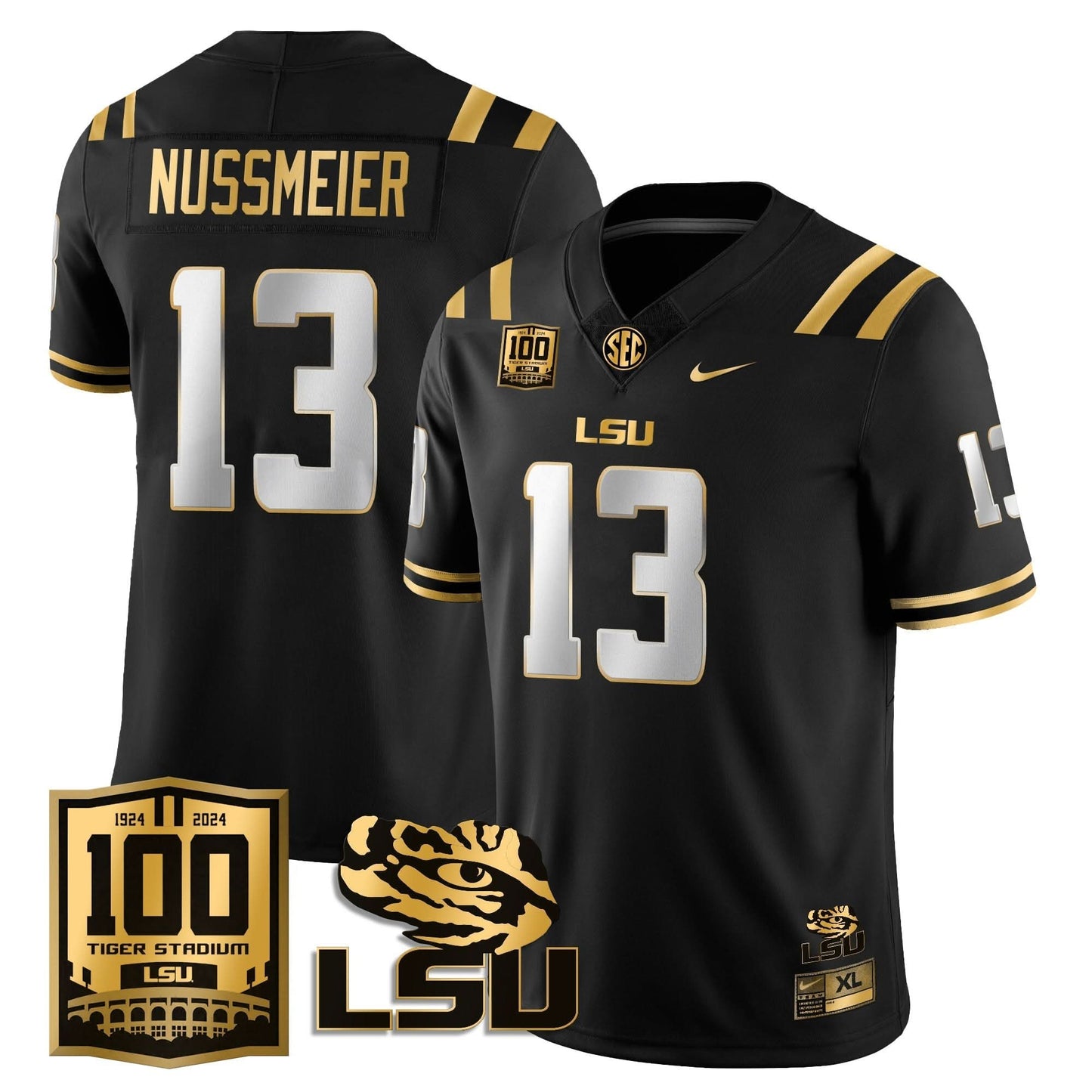 LSU Football 2024 Vapor Jersey - 100th Tigers Stadium - All Stitched