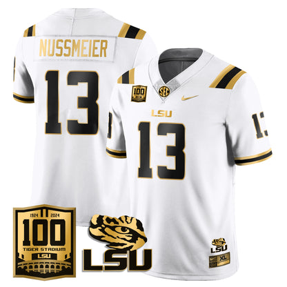 Men's LSU Football 2024 Vapor Jersey - 100th Tigers Stadium - All Stitched