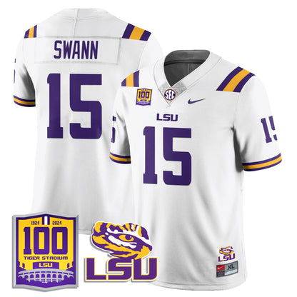 Men's LSU Football 2024 Vapor Jersey - 100th Tigers Stadium - All Stitched