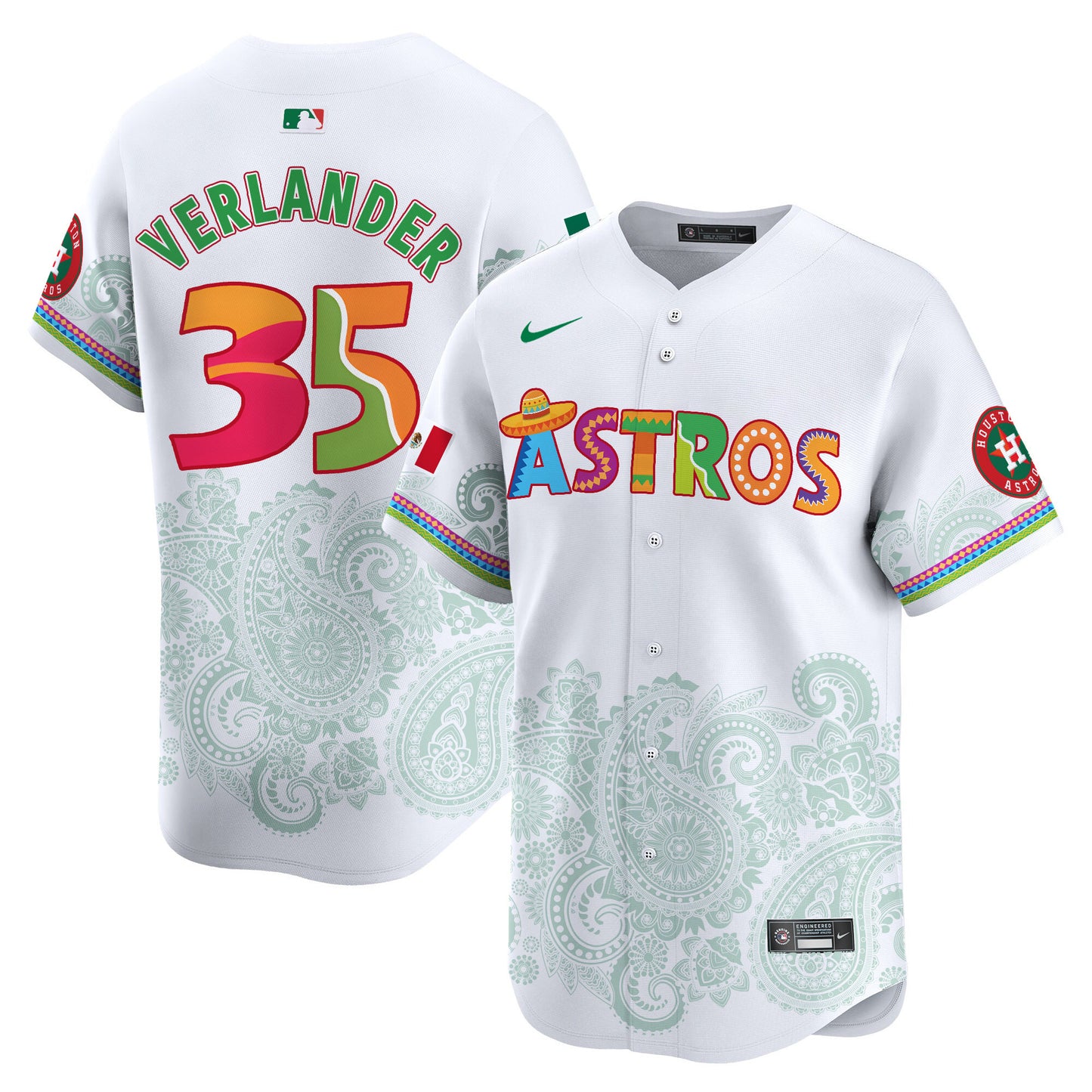 Astros Paisley Mexico Vapor Premier Limited Jersey V5- Printed