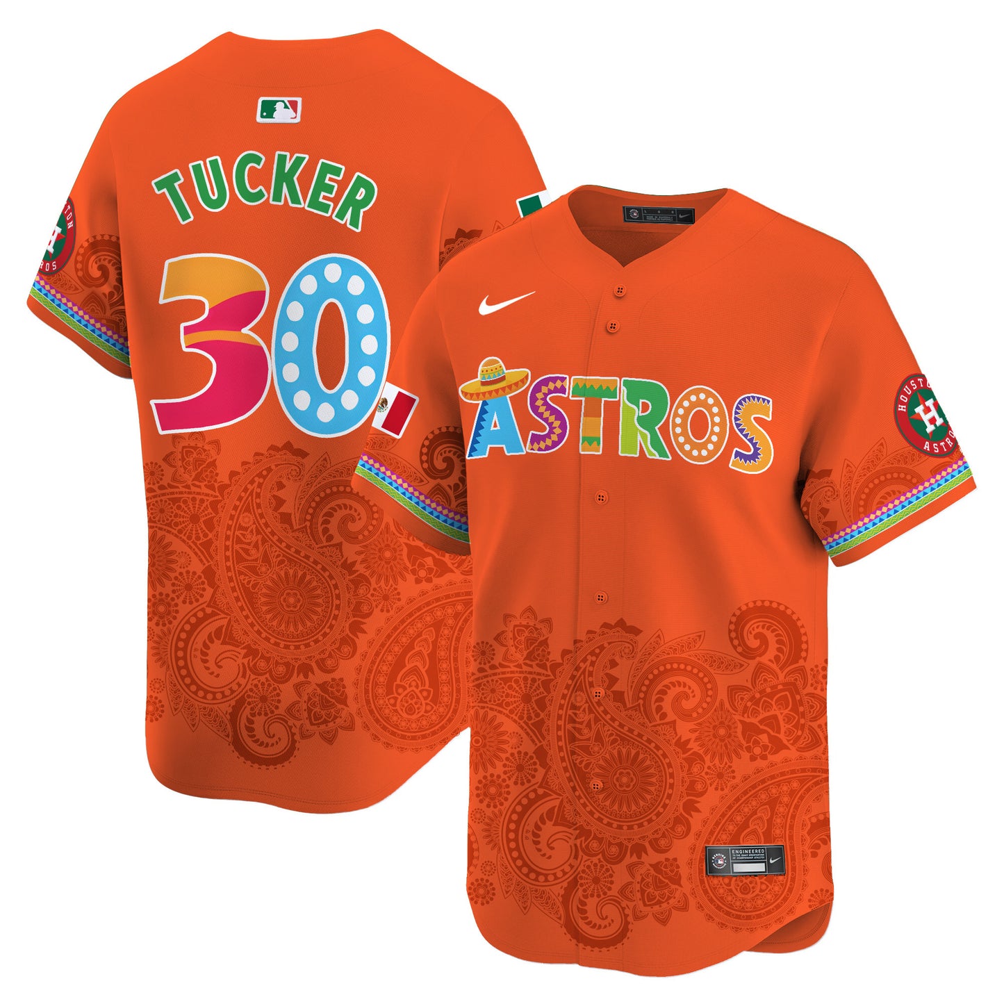 Astros Paisley Mexico Vapor Premier Limited Jersey V5- Printed