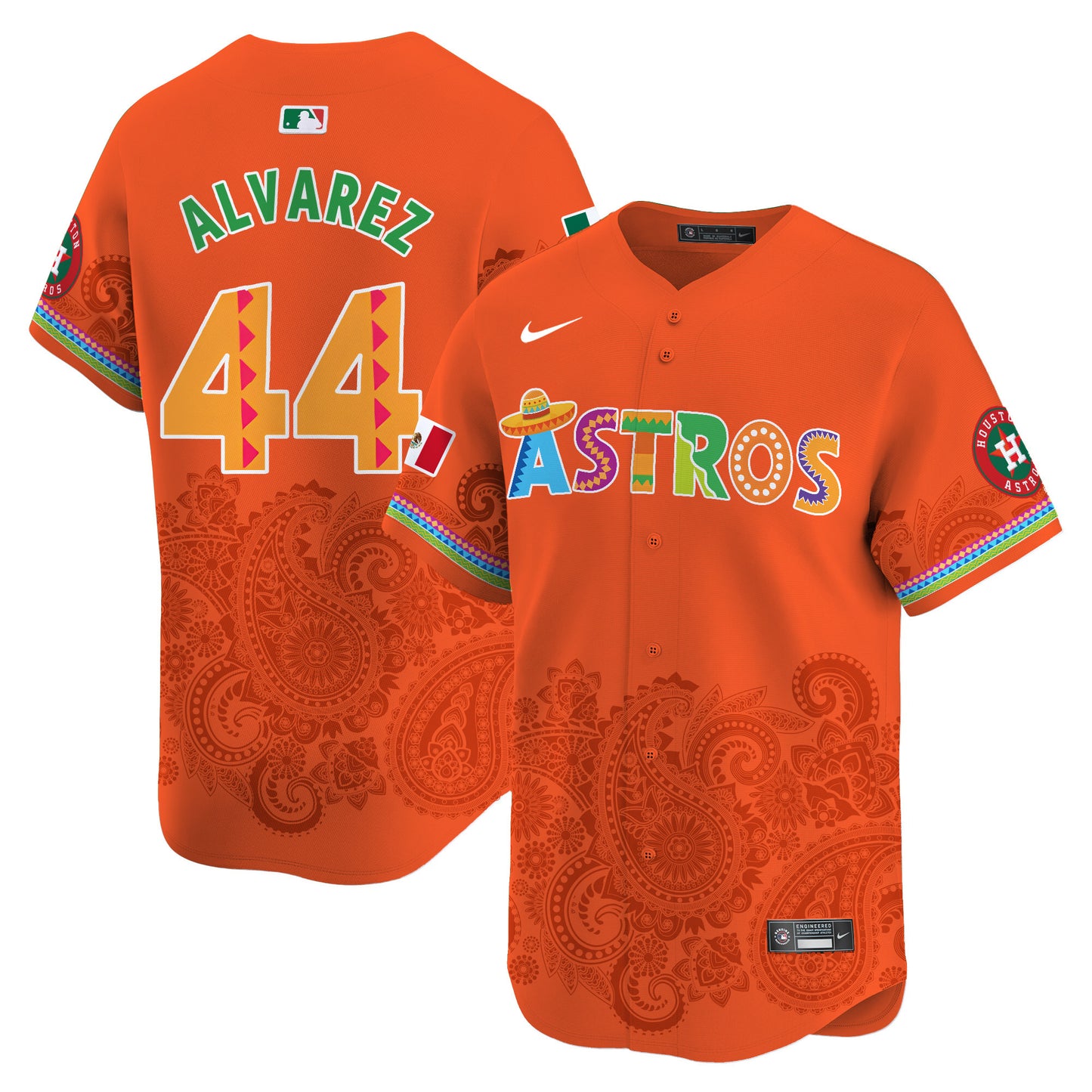 Astros Paisley Mexico Vapor Premier Limited Jersey V5- Printed