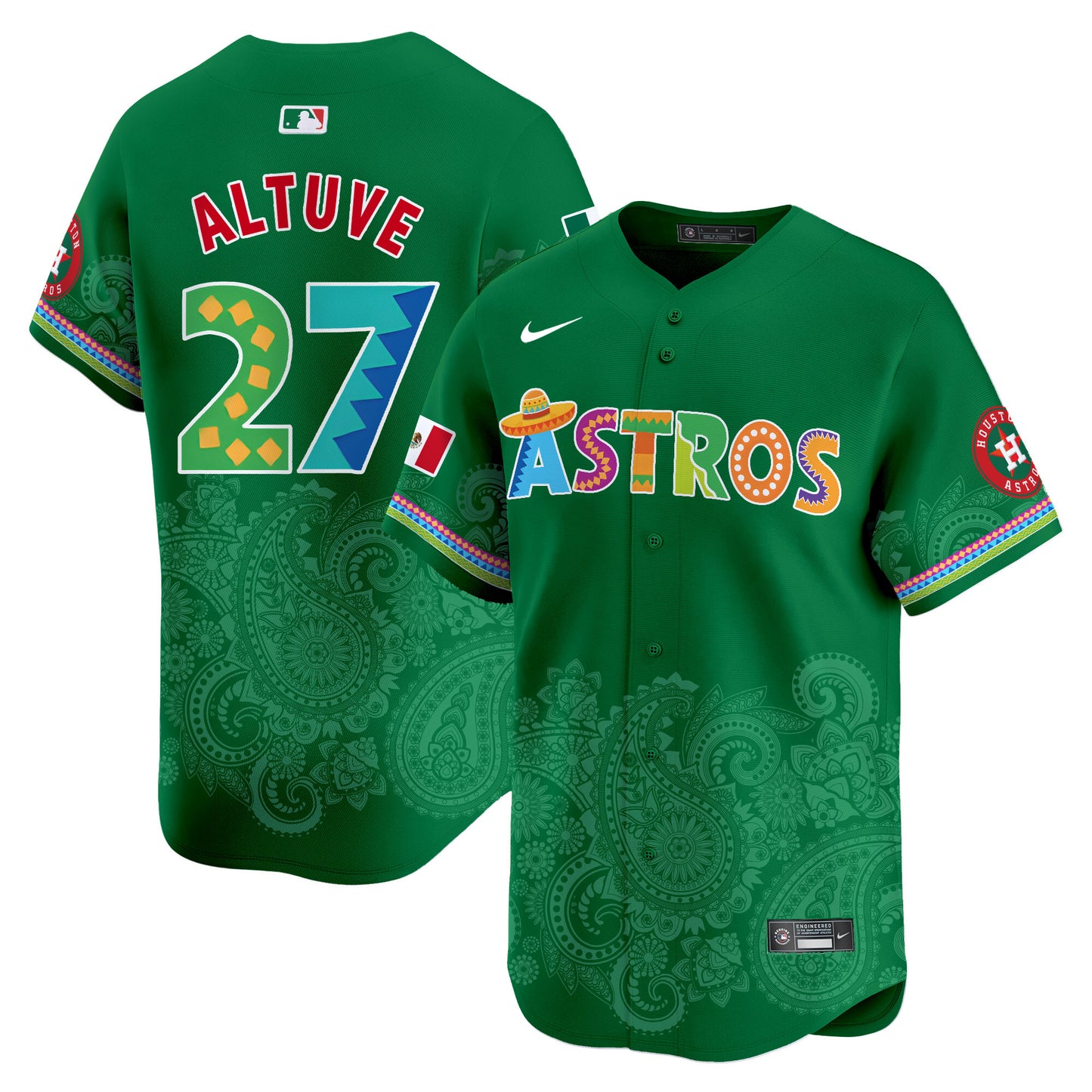 Astros Paisley Mexico Vapor Premier Limited Jersey V5- Printed