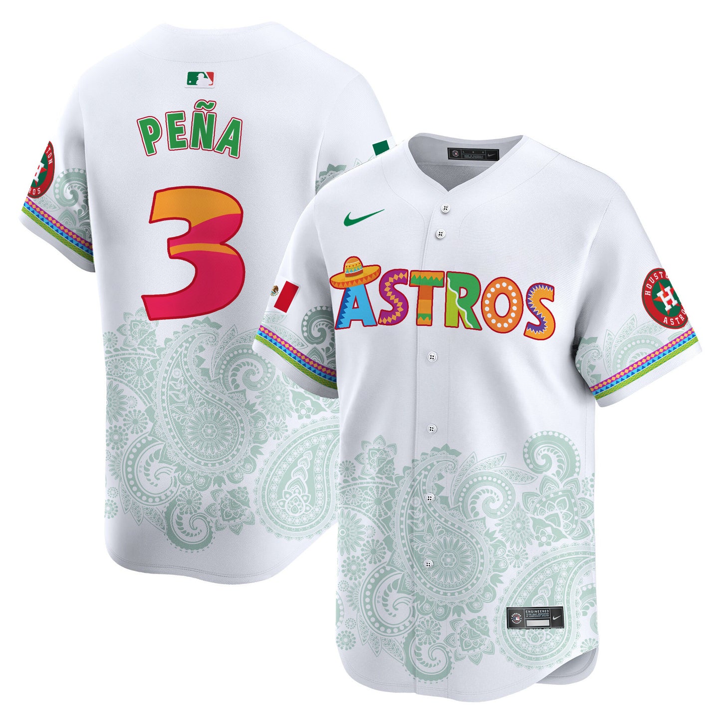 Astros Paisley Mexico Vapor Premier Limited Jersey V5- Printed