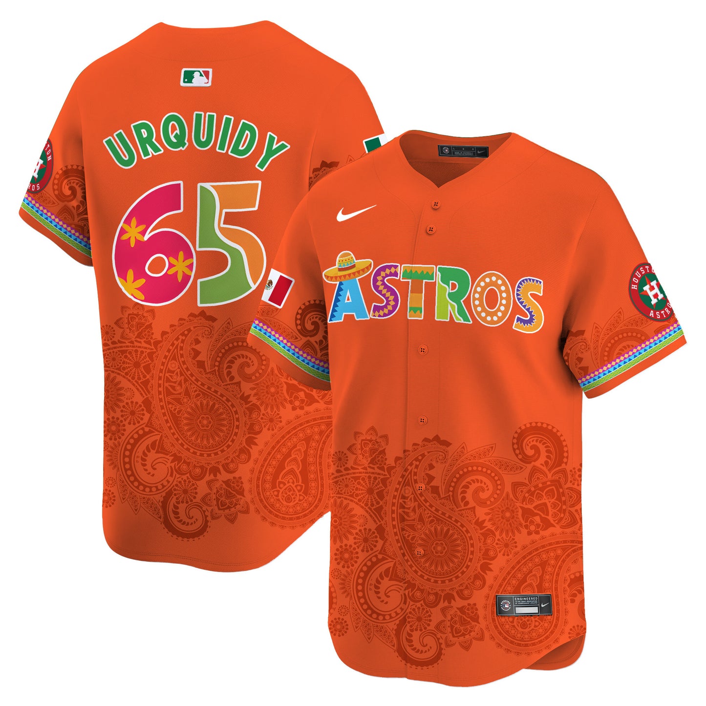 Astros Paisley Mexico Vapor Premier Limited Jersey V5- Printed