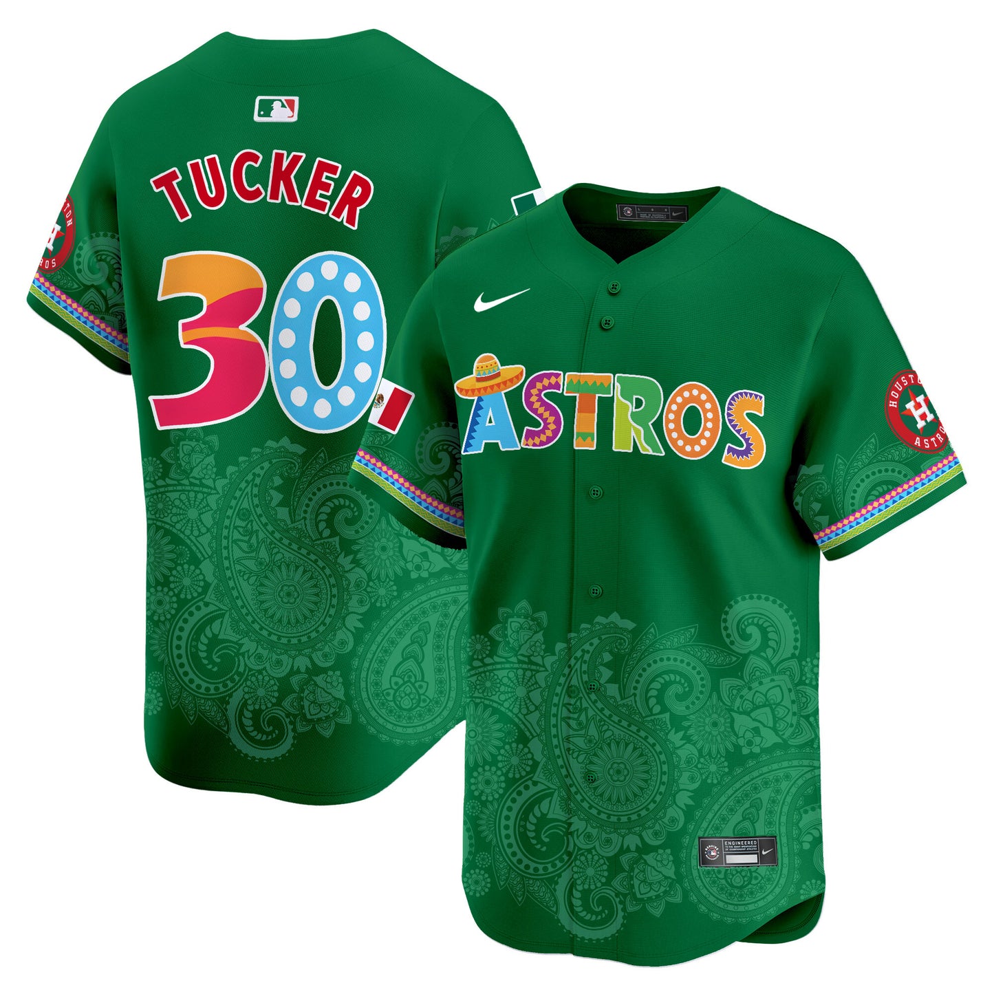 Astros Paisley Mexico Vapor Premier Limited Jersey V5- Printed