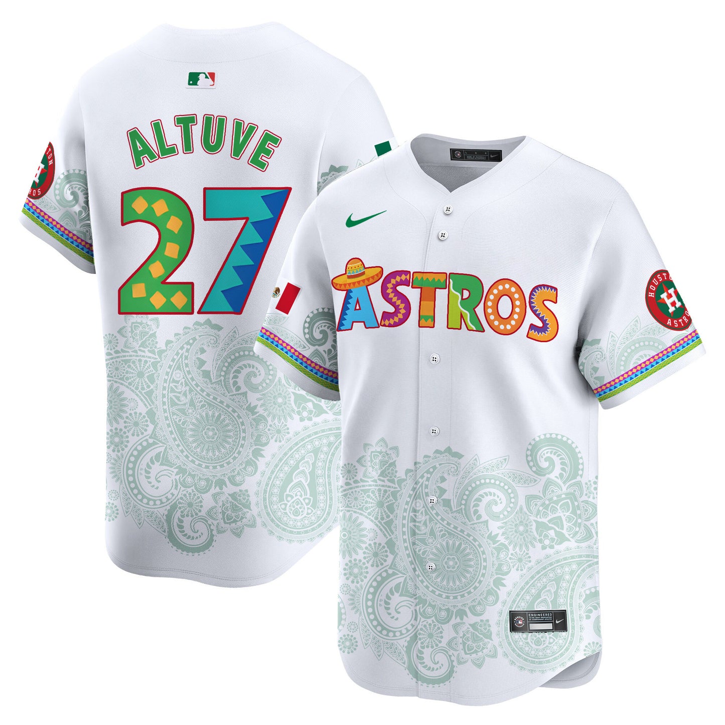 Astros Paisley Mexico Vapor Premier Limited Jersey V5- Printed