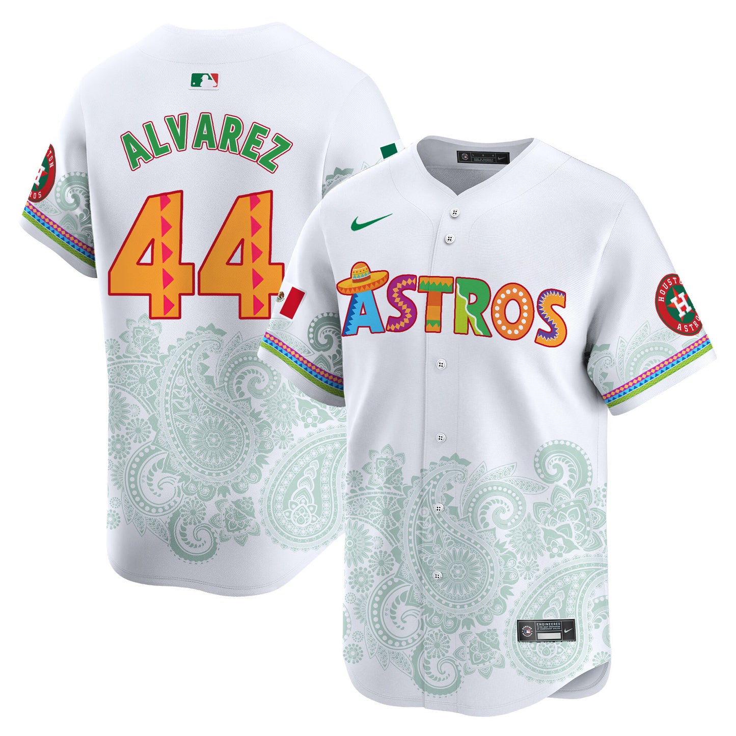 Astros Paisley Mexico Vapor Premier Limited Jersey V5- Printed