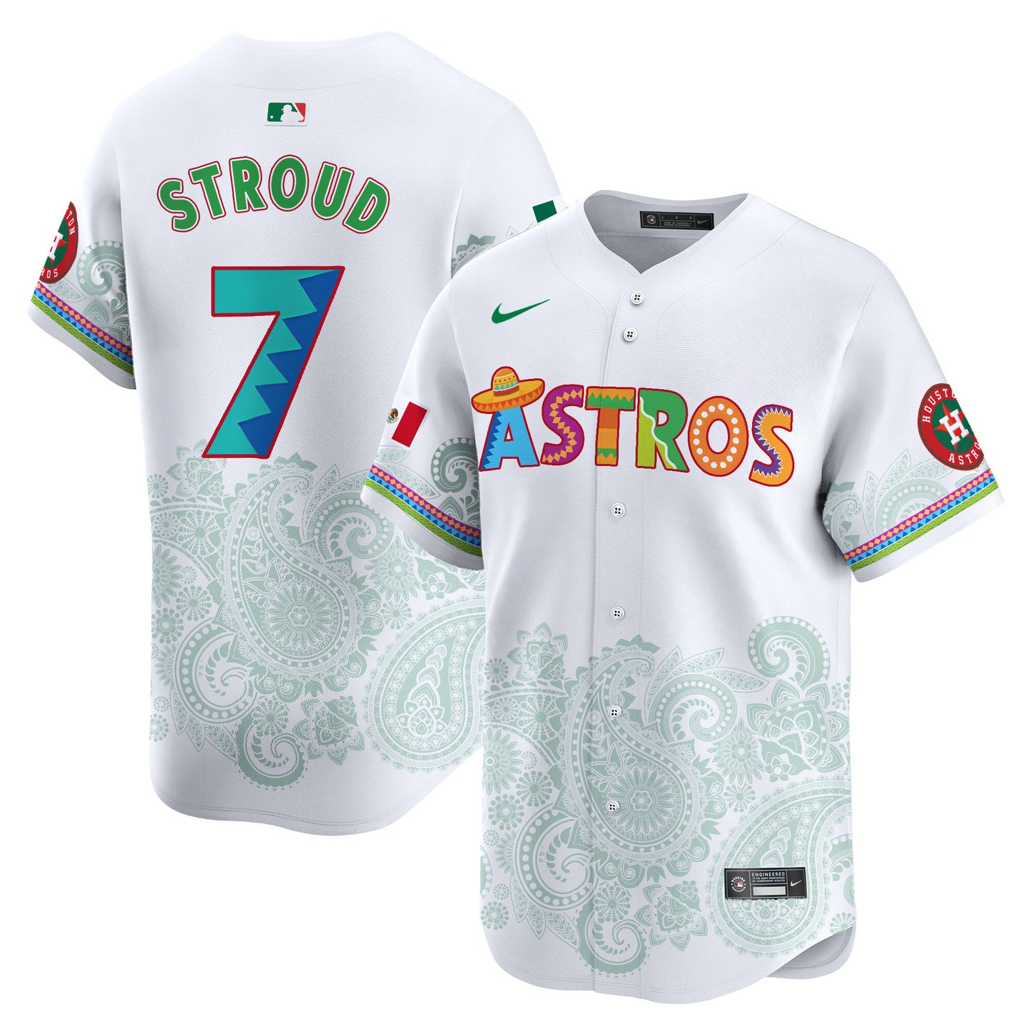 Astros Paisley Mexico Vapor Premier Limited Jersey V5- Printed