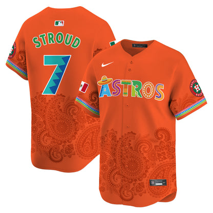 Astros Paisley Mexico Vapor Premier Limited Jersey V5- Printed