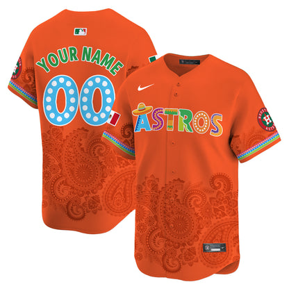 Astros Paisley Mexico Vapor Premier Limited Custom Jersey V5 - Printed