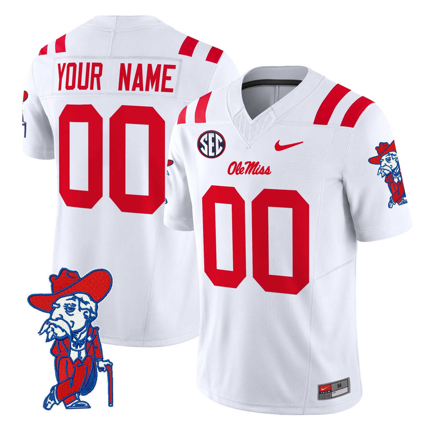 Ole Miss Rebels 2024 Vapor Limited Custom Jersey V2 - All Stitched