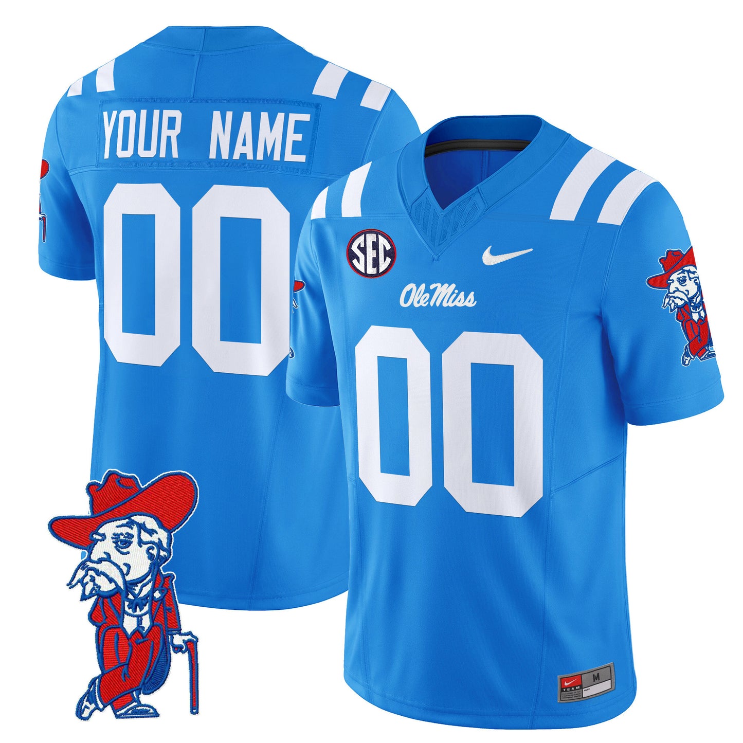 Ole Miss Rebels 2024 Vapor Limited Custom Jersey V2 - All Stitched