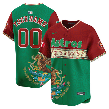 Astros Mexico Aztec Vapor Premier Limited Custom Jersey - Printed