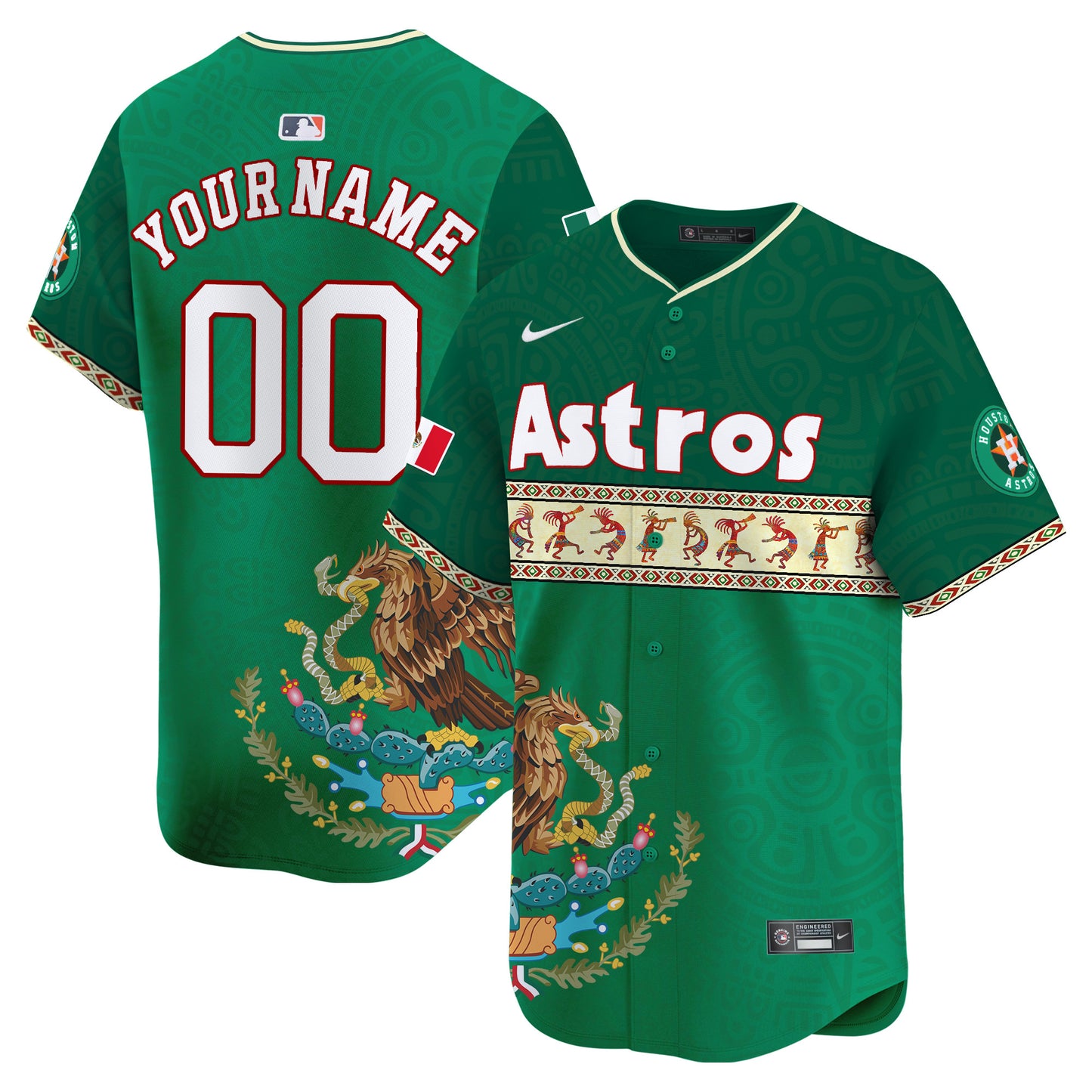 Astros Mexico Aztec Vapor Premier Limited Custom Jersey V2 - Printed