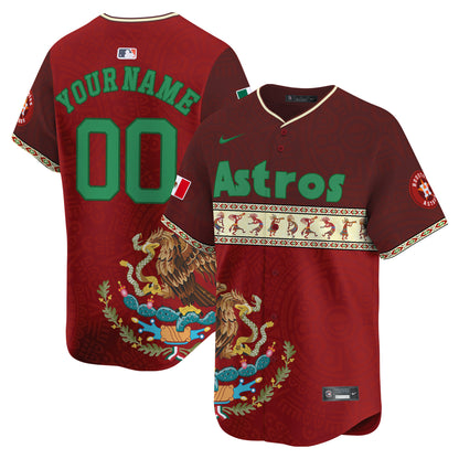 Astros Mexico Aztec Vapor Premier Limited Custom Jersey V2 - Printed