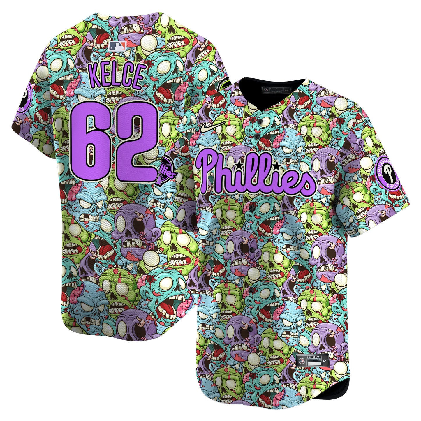 Phillies Halloween Horror Vapor Premier Limited Jersey - Printed