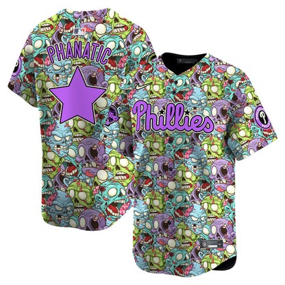 Phillies Halloween Horror Vapor Premier Limited Jersey - Printed