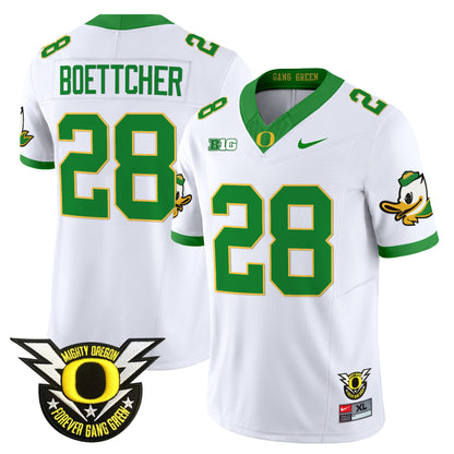 Oregon Ducks 2024 Forever Gang Green & BIG Patch Vapor Limited Jersey - All Stitched