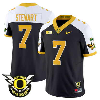 Oregon Ducks 2024 Forever Gang Green & BIG Patch Vapor Limited Jersey - All Stitched