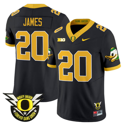 Oregon Ducks 2024 Forever Gang Green & BIG Patch Vapor Limited Jersey - All Stitched