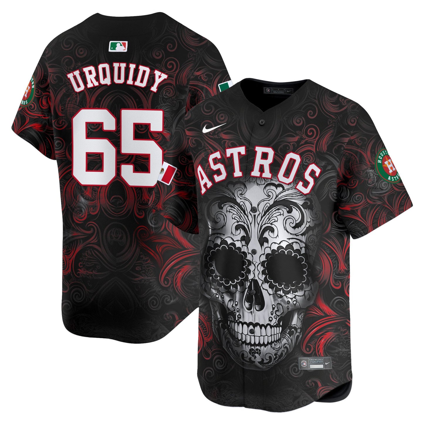 Astros Mexico Dia de los Muertos Vapor Premier Limited Jersey - Printed