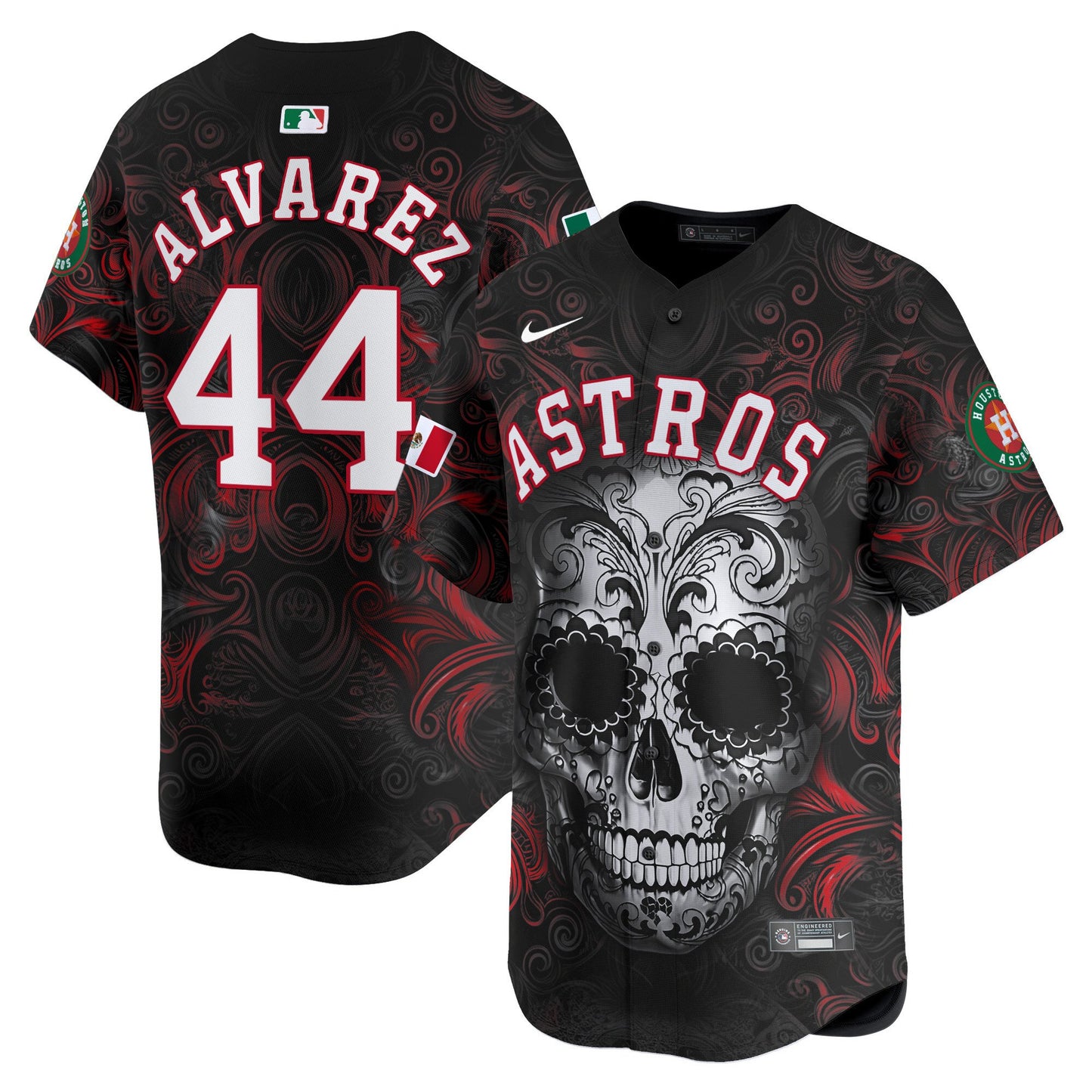 Astros Mexico Dia de los Muertos Vapor Premier Limited Jersey - Printed