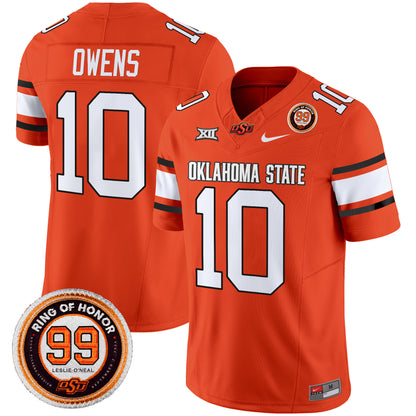 Oklahoma State Cowboys Leslie O'neal Patch Vapor Limited Jersey - All Stitched