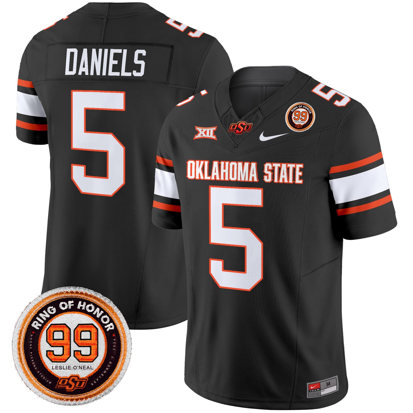 Oklahoma State Cowboys Leslie O'neal Patch Vapor Limited Jersey - All Stitched