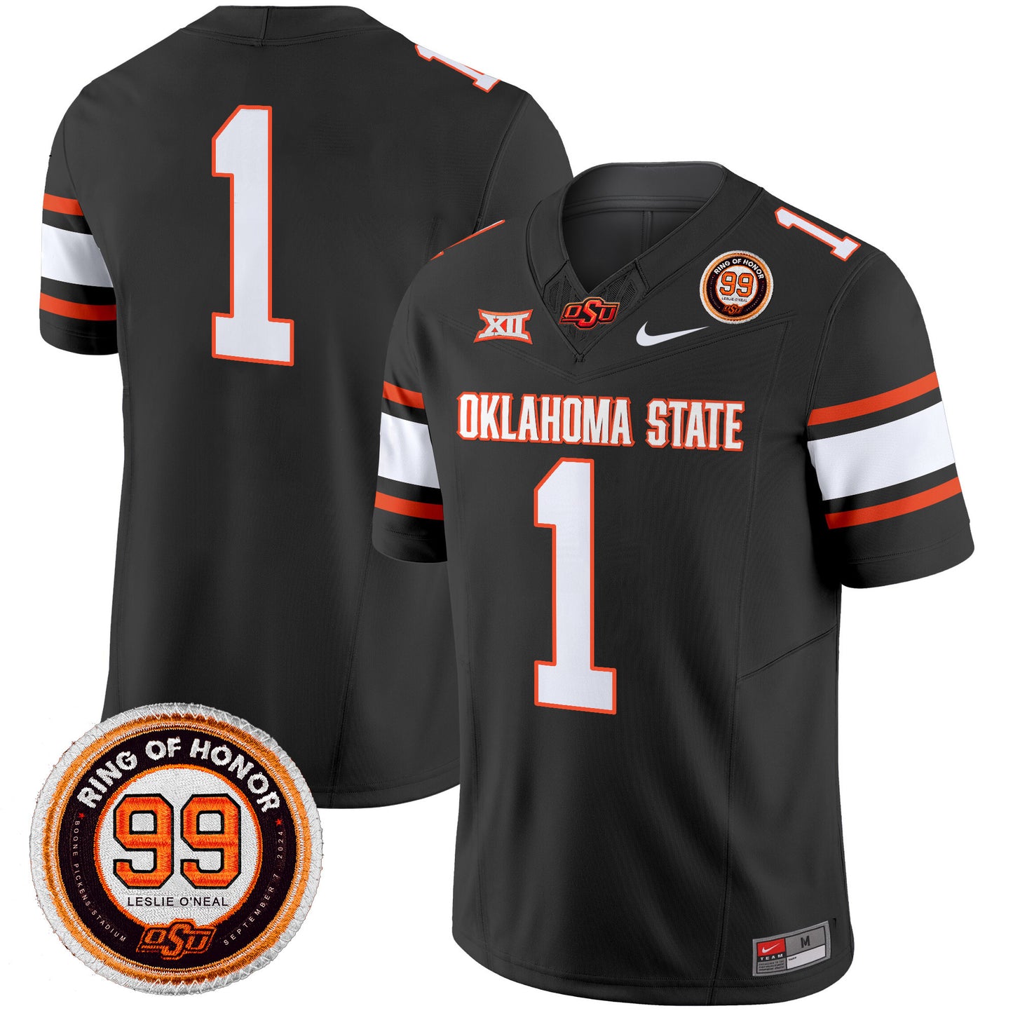 Oklahoma State Cowboys Leslie O'neal Patch Vapor Limited Jersey - All Stitched