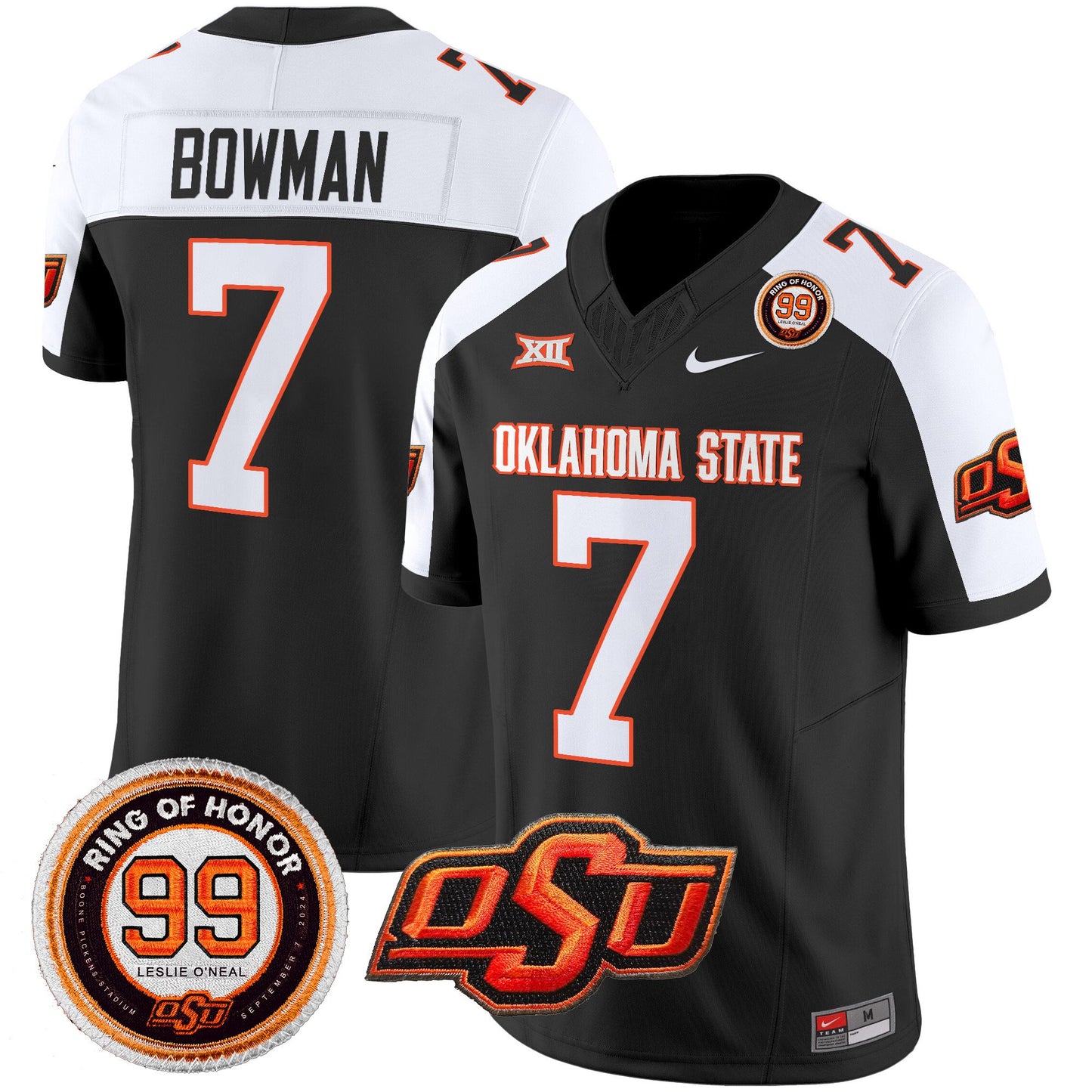 Oklahoma State Cowboys Leslie O'neal Patch Vapor Limited Jersey - All Stitched