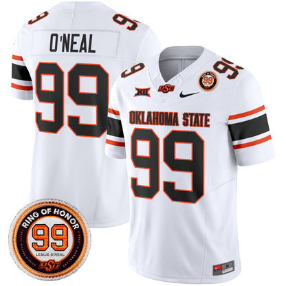 Oklahoma State Cowboys Leslie O'neal Patch Vapor Limited Jersey - All Stitched