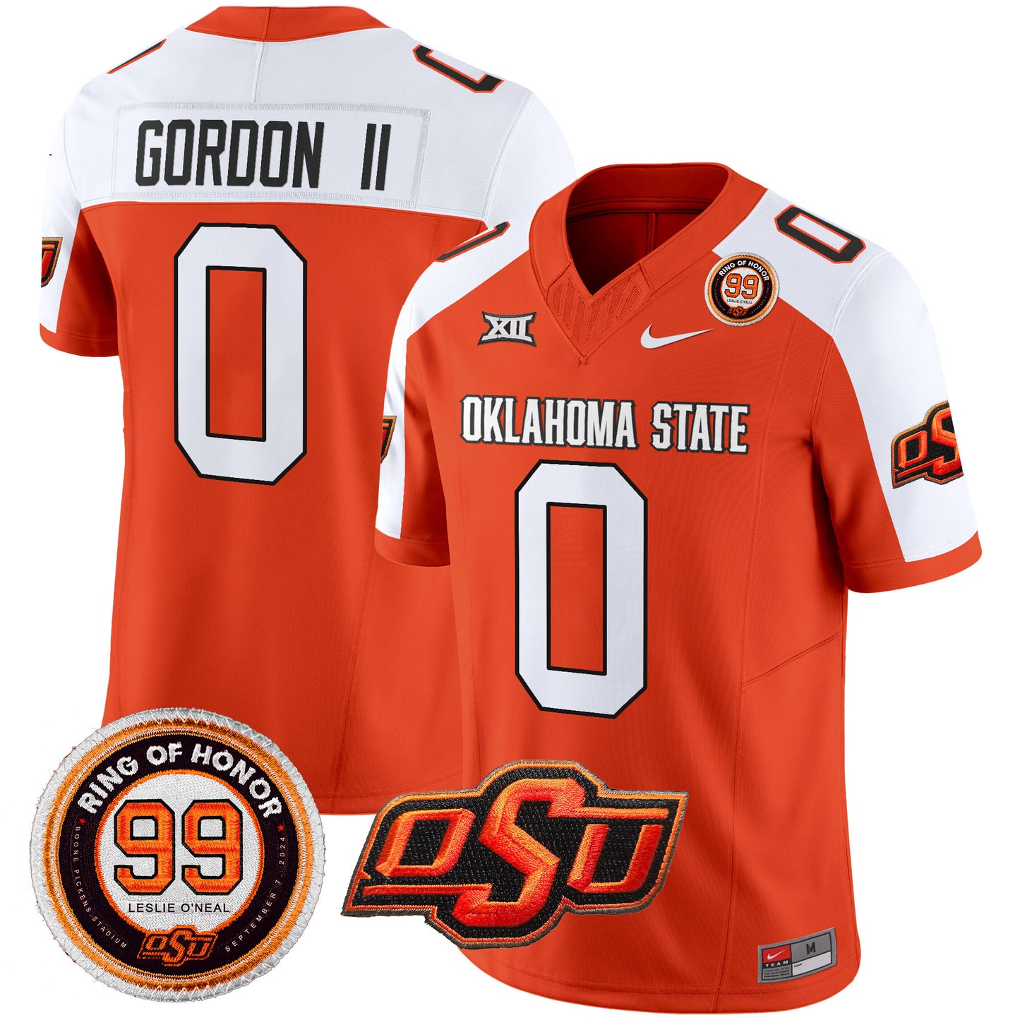 Oklahoma State Cowboys Leslie O'neal Patch Vapor Limited Jersey - All Stitched