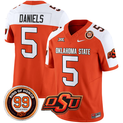 Oklahoma State Cowboys Leslie O'neal Patch Vapor Limited Jersey - All Stitched