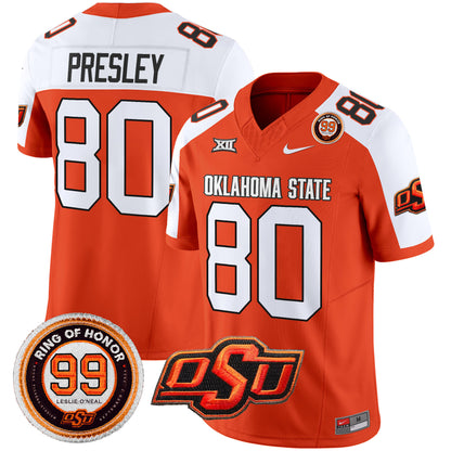 Oklahoma State Cowboys Leslie O'neal Patch Vapor Limited Jersey - All Stitched