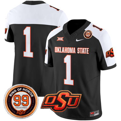 Oklahoma State Cowboys Leslie O'neal Patch Vapor Limited Jersey - All Stitched