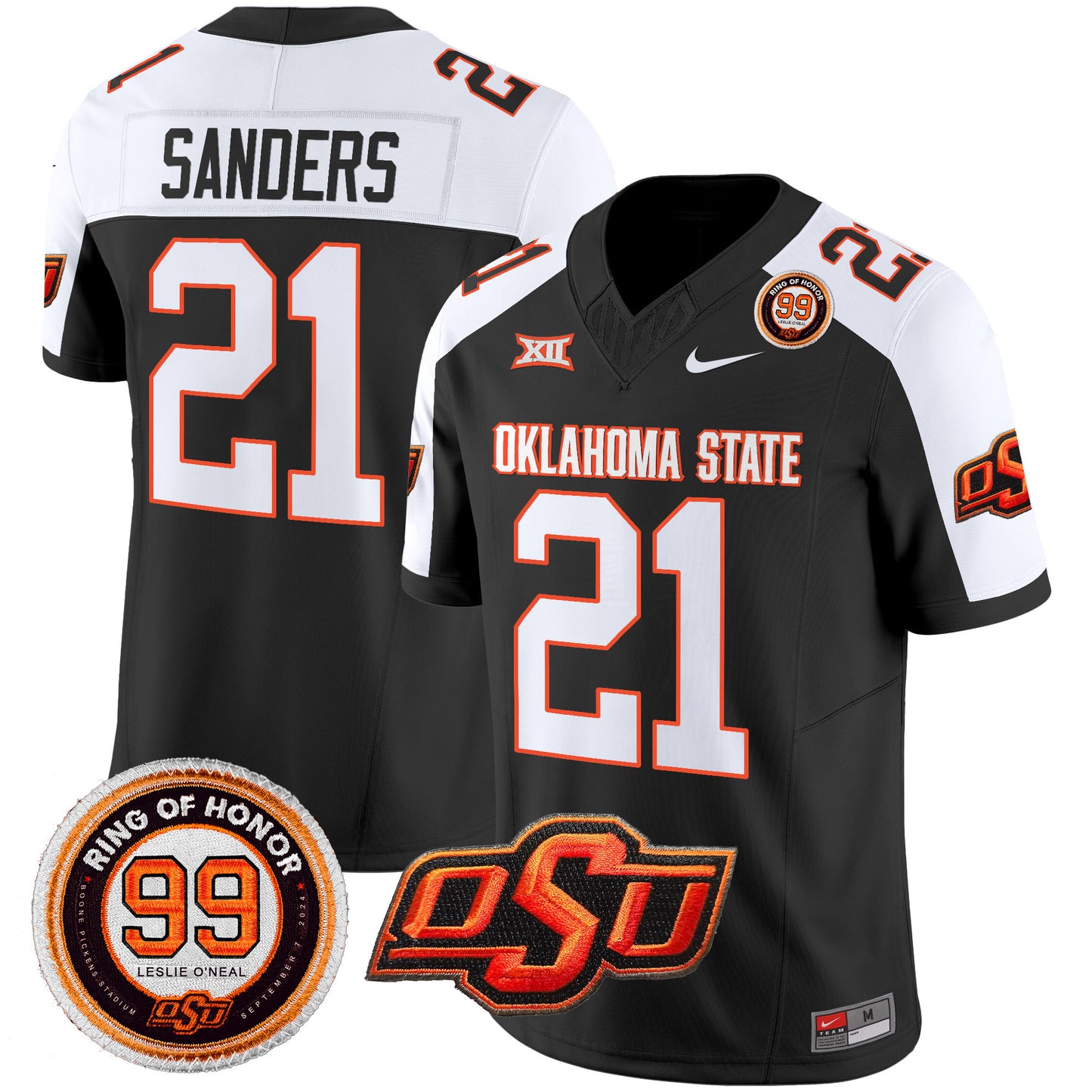 Oklahoma State Cowboys Leslie O'neal Patch Vapor Limited Jersey - All Stitched