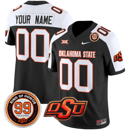 Oklahoma State Cowboys Leslie O'neal Patch Vapor Limited Custom Jersey - All Stitched