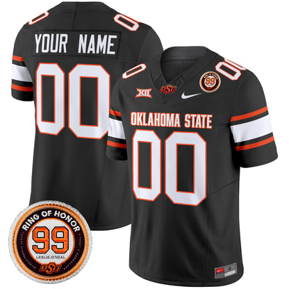 Oklahoma State Cowboys Leslie O'neal Patch Vapor Limited Custom Jersey - All Stitched