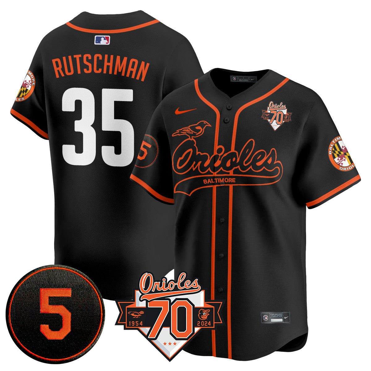 Orioles 1954-2024 - The Orioles Jersey - All Stitched