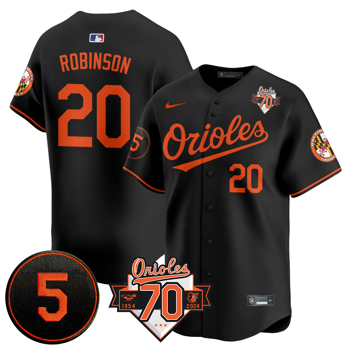 Orioles 1954-2024 - The Orioles Jersey - All Stitched