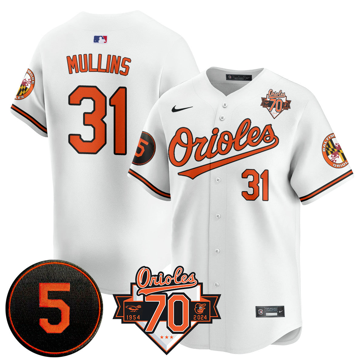 Orioles 1954-2024 - The Orioles Jersey - All Stitched