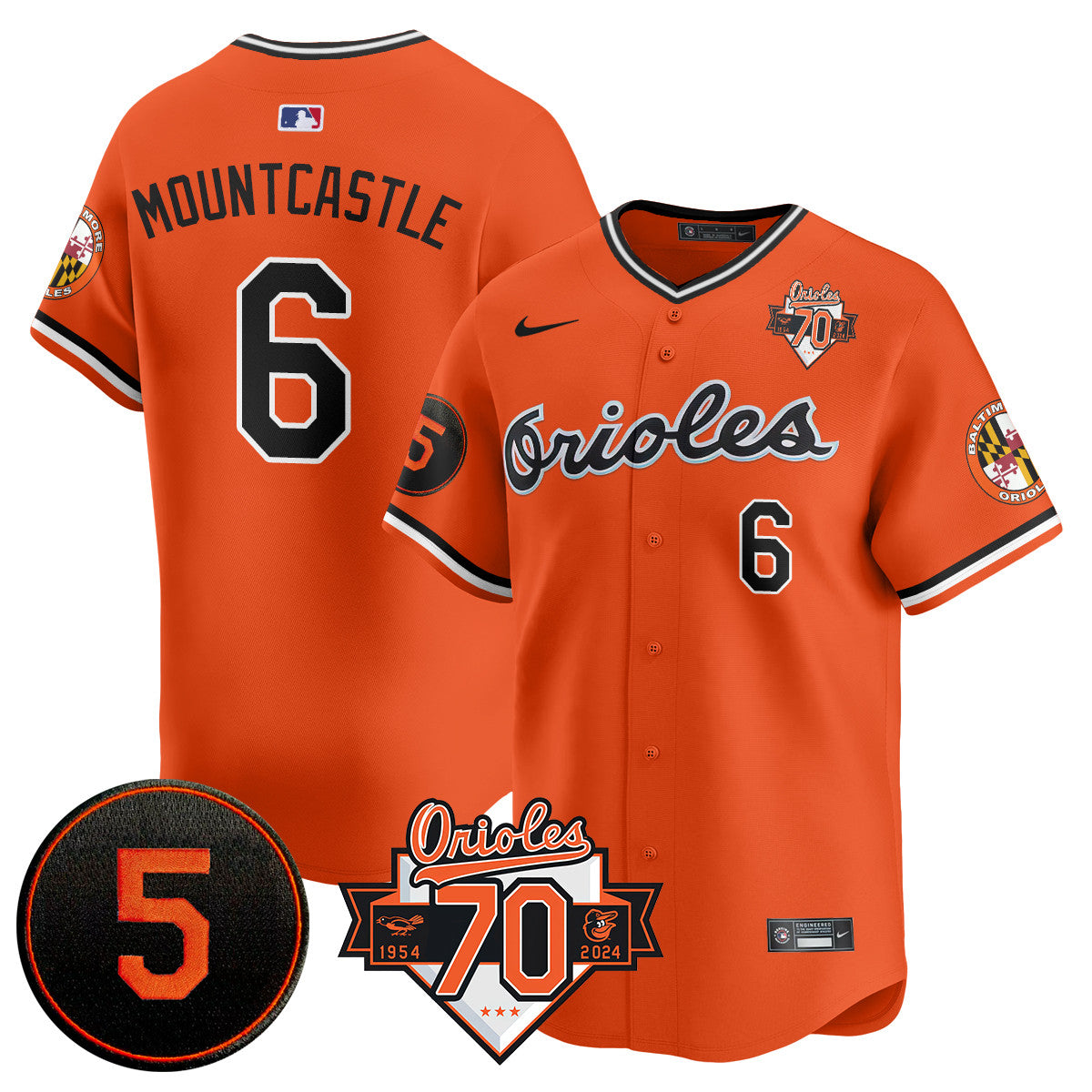 Orioles 1954-2024 - The Orioles Jersey - All Stitched