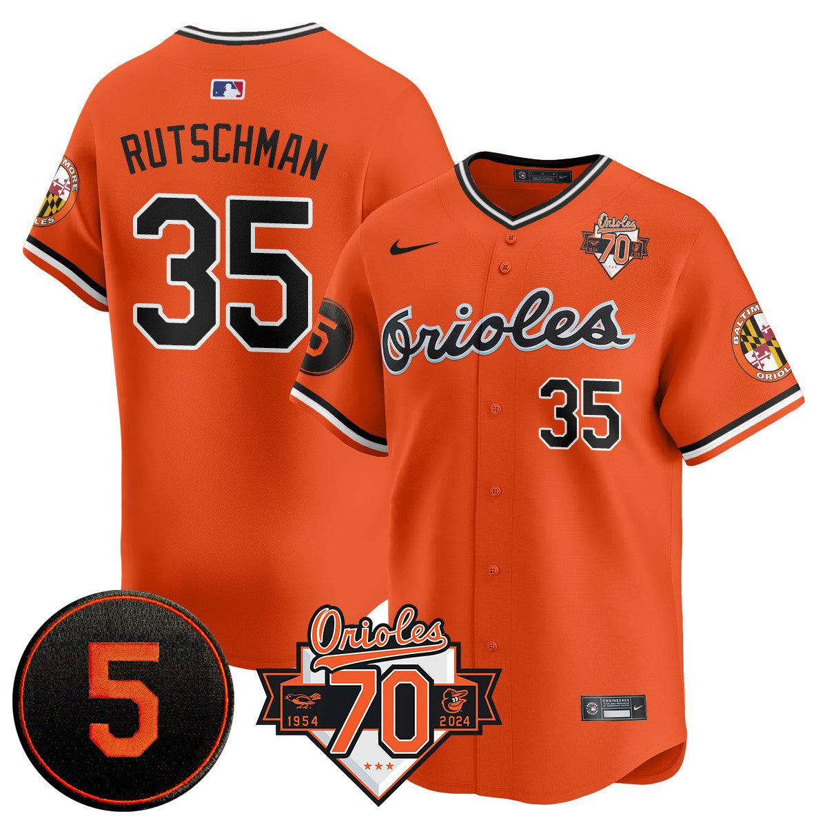 Orioles 1954-2024 - The Orioles Jersey - All Stitched