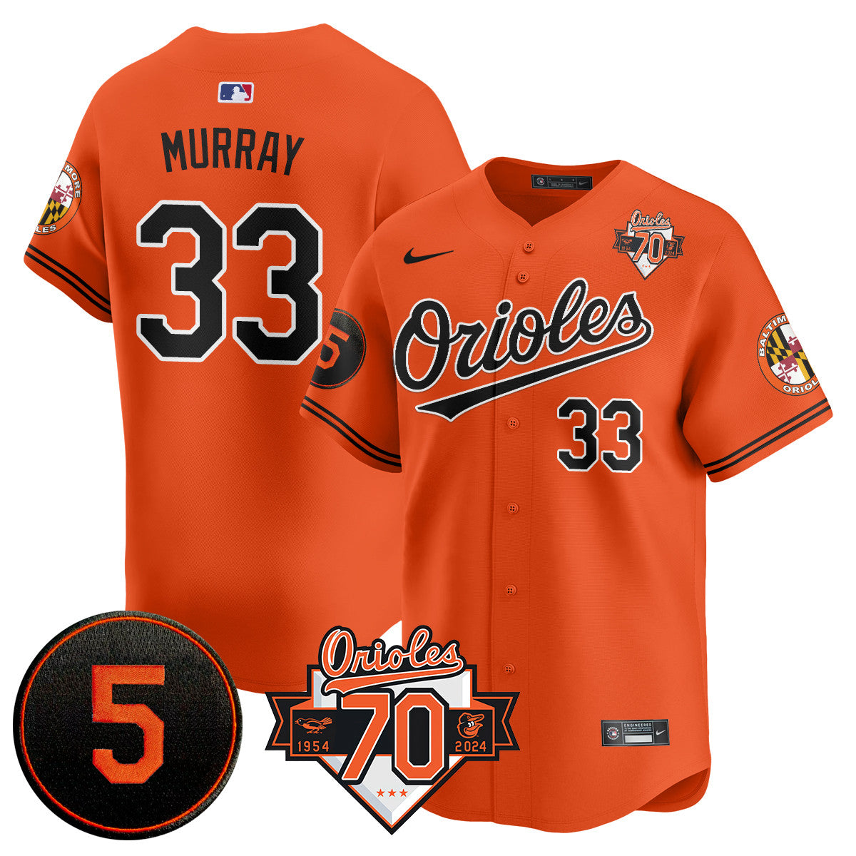 Orioles 1954-2024 - The Orioles Jersey - All Stitched