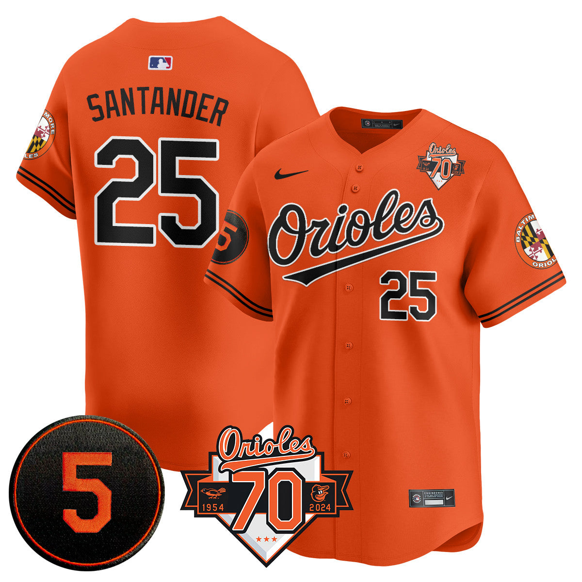 Orioles 1954-2024 - The Orioles Jersey - All Stitched