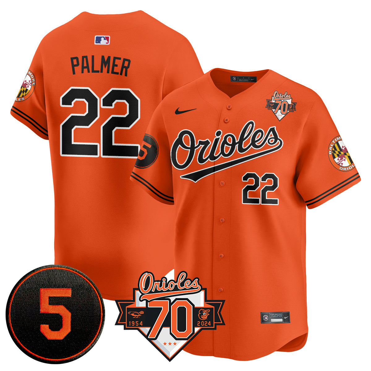 Orioles 1954-2024 - The Orioles Jersey - All Stitched