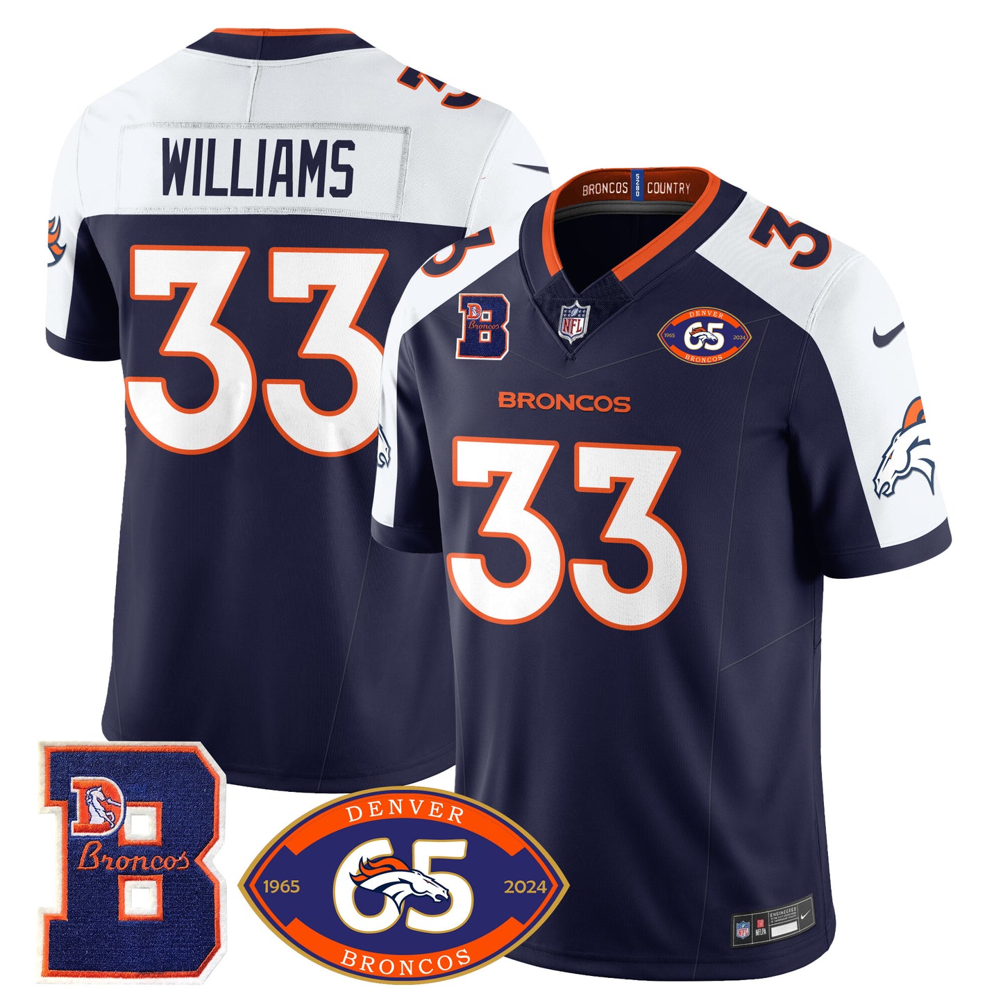 Broncos 1959-2024 Jersey - The Broncos Jersey - All Stitched