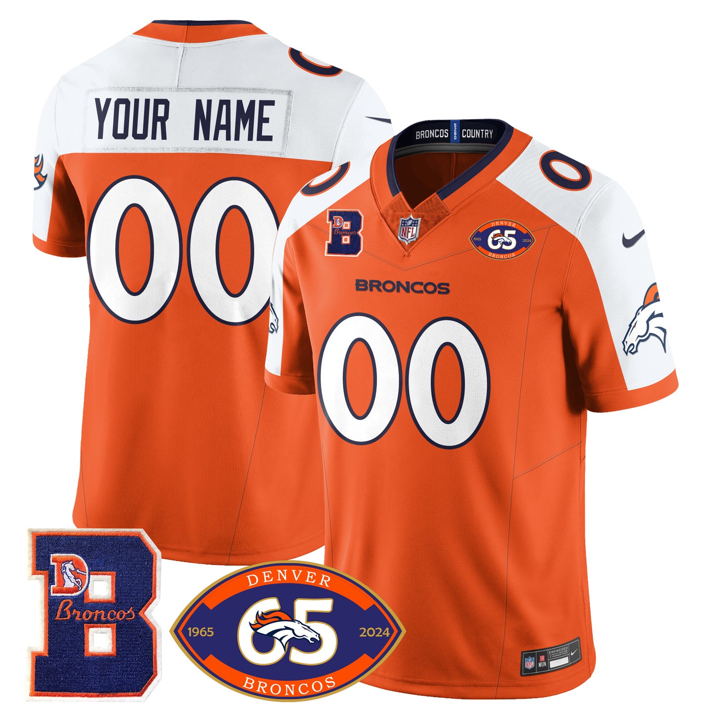 Custom Broncos 1959-2024 Jersey - The Broncos Jersey - All Stitched