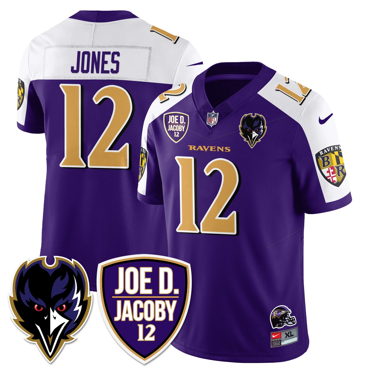 Ravens Purple Rising 2024 Vapor Limited Jersey - All Stitched